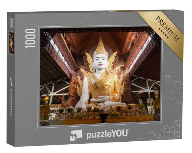 Puzzel 1000 stukjes „Reusachtig beeld van de zittende Bhudda, Ngahtatgyi Boeddha Tempel, Myanmar“