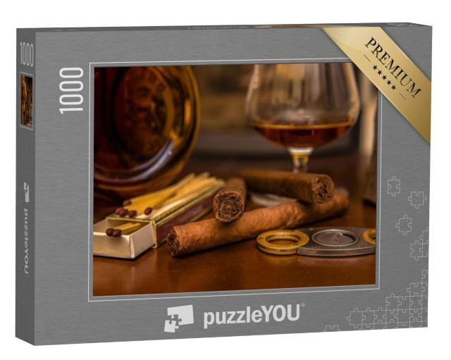 Puzzel 1000 stukjes „Cubaanse levensstijl - sigaren en rum“