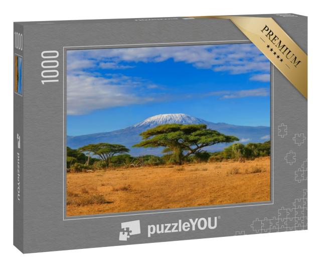 Puzzle 1000 Teile „Kilimandscharo als Ziel der Safari in Kenia, Afrika“