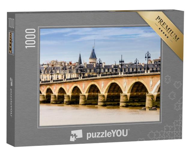 Puzzel 1000 stukjes „Brug en stadsgezicht van Bordeaux, Frankrijk“