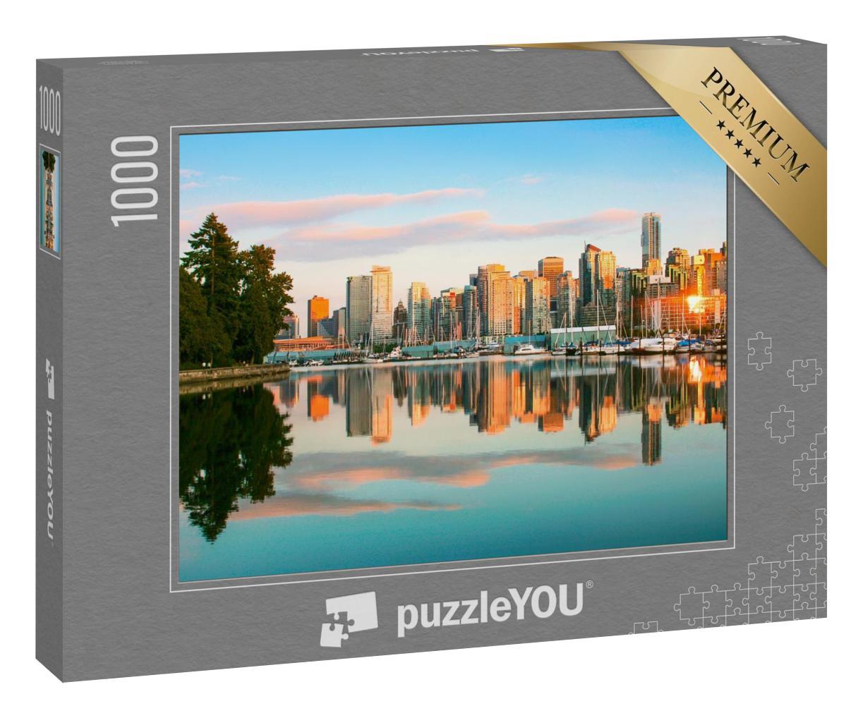 Puzzle 1000 Teile „Vancouver im Sonnenuntergang, British Columbia, Kanada“