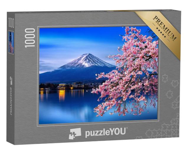 Puzzel 1000 stukjes „Kersenbloesem op de berg Fuji in de lente, Japan“