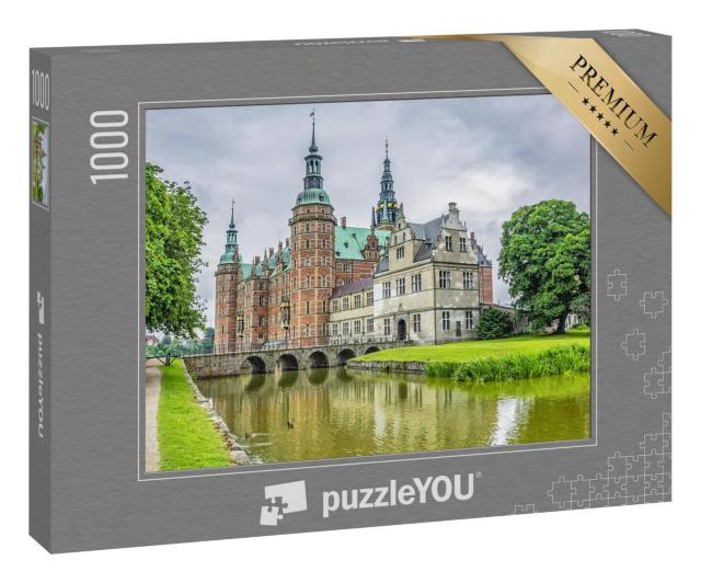 Puzzle 100 Teile „Außenansicht von Schloss Frederiksborg in Dänemark“