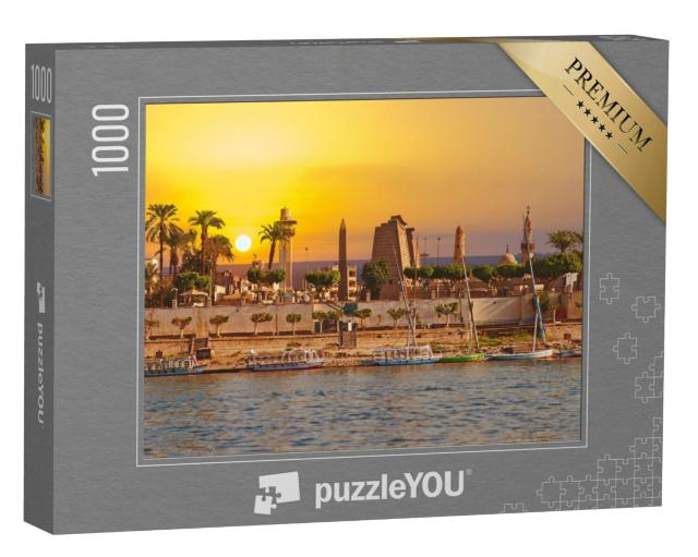 Puzzel 1000 stukjes „Zonnige dag aan de Nijl in Luxor, Egypte“