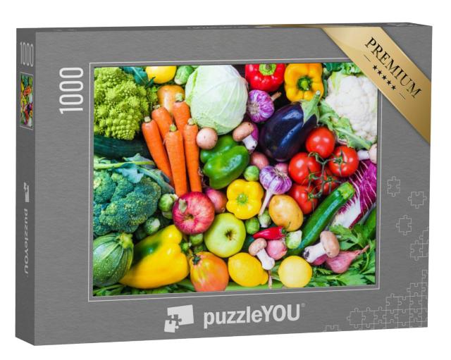 Puzzel 1000 stukjes „Knapperige groenten en vers fruit“