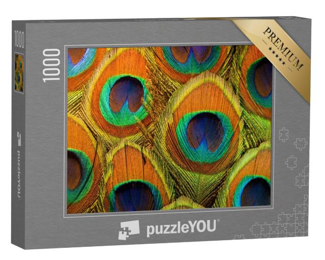 Puzzel 1000 stukjes „Kleurrijke pauwenveren“