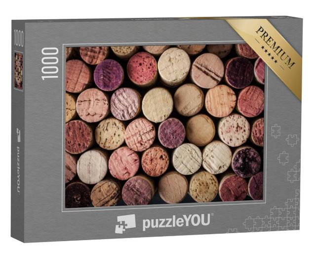 Puzzel 1000 stukjes „Wijnkurken in verschillende kleuren“