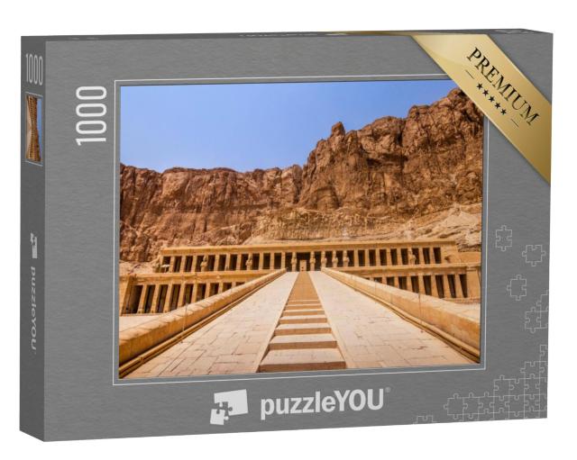 Puzzel 1000 stukjes „Tempel van Hatsjepsoet op de westelijke oever van de Nijl bij Luxor, Egypte“