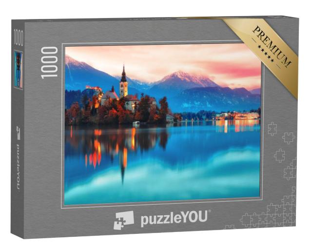 Puzzel 1000 stukjes „Romantisch meer van Bled in Slovenië“