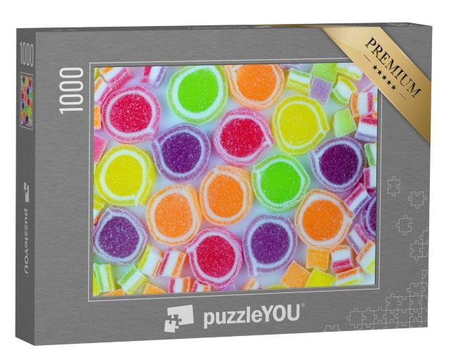 Puzzel 1000 stukjes „Zo zoet als suiker: sappige, kleurrijke geleisnoepjes“