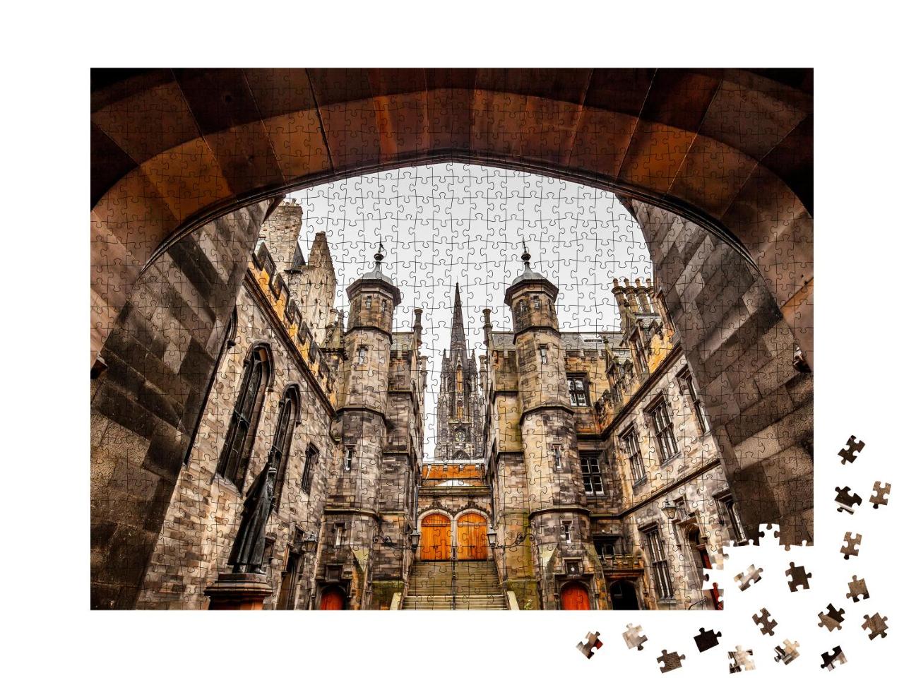 Puzzle 1000 Teile „Beeindruckende Altstadt von Edinburgh, Schottland“