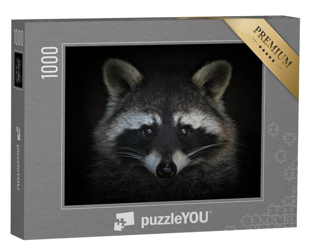 Puzzel 1000 stukjes „Portret van een wasbeer“