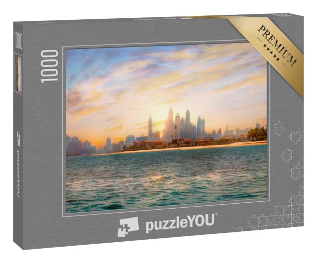 Puzzle 1000 Teile „Dubai im Sonnenuntergang“
