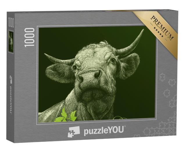 Puzzel 1000 stukjes „Koe“