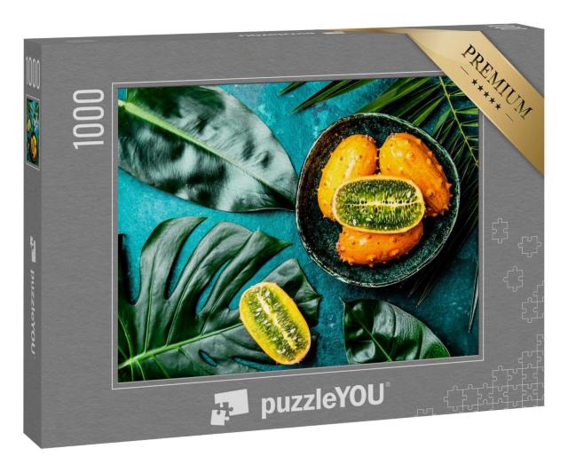 Puzzle 1000 Teile „Kiwano: tropische Frucht mit Schale“