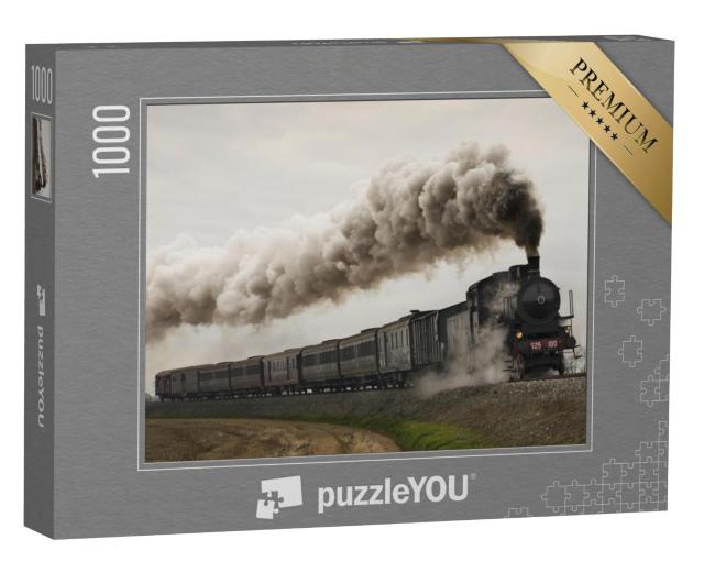 Puzzel 1000 stukjes „Oude zwarte stoomtrein“