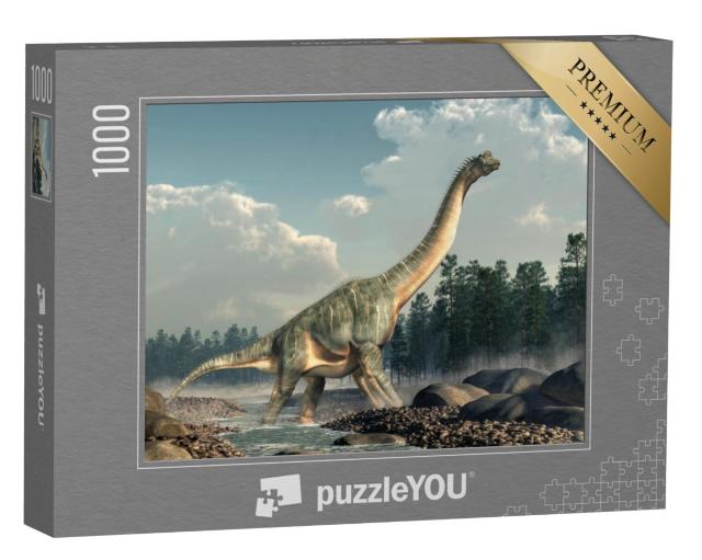 Puzzel 1000 stukjes „Brachiosaurus, een reusachtige sauropode dinosaurus“