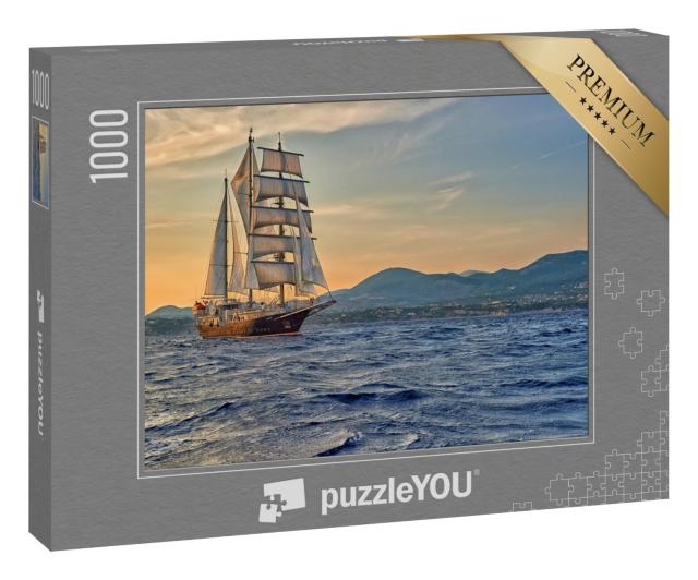 Puzzle 1000 Teile „Ein Segelschiff auf seiner Reise“