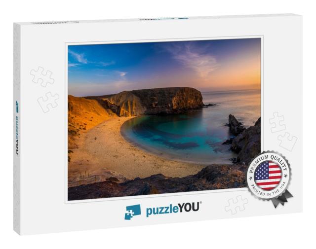 Romantic Sunset Over the Beautiful, Natural & Sandy Beach... Jigsaw Puzzle
