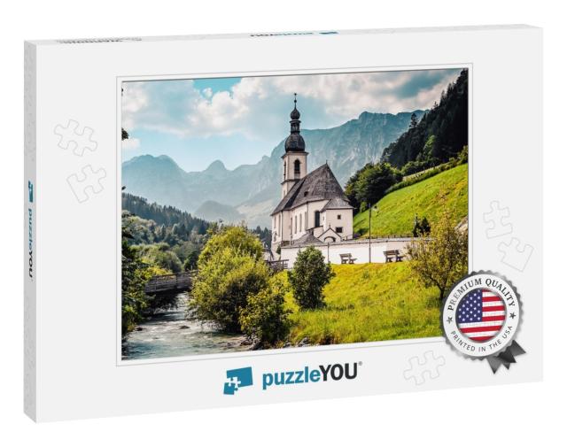 Amazing Alpine Landscape in the Bavarian Alps with the Ch... Jigsaw Puzzle