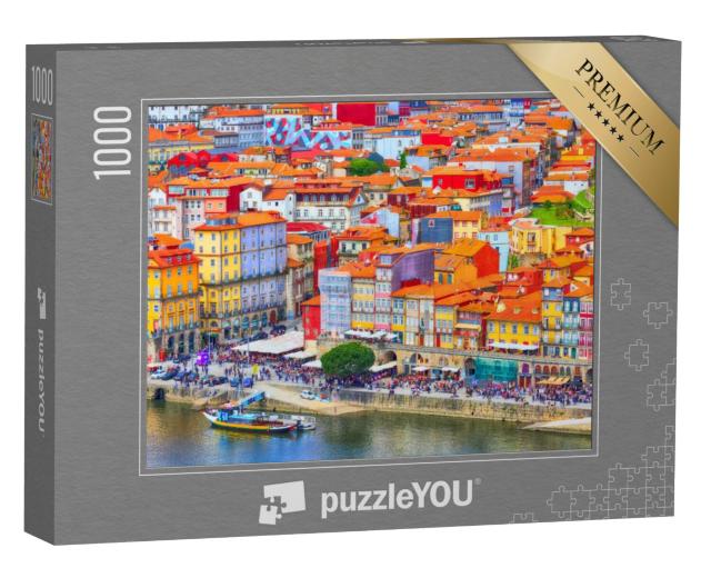 Puzzel 1000 stukjes „Prachtig en kleurrijk Porto, Portugal“