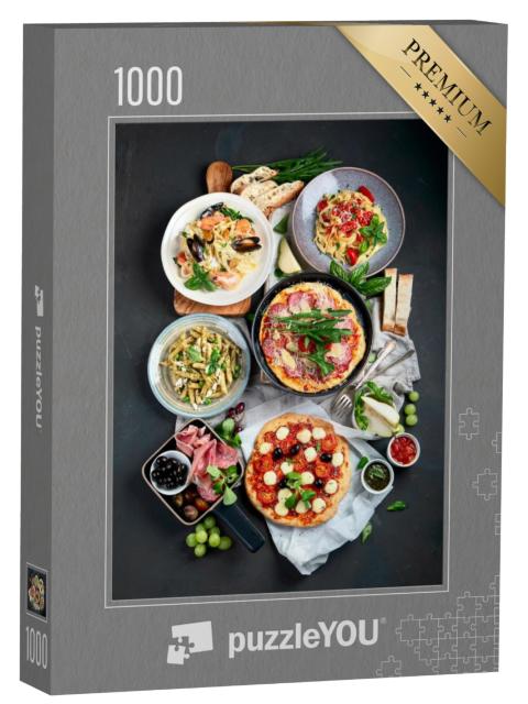 Puzzel 1000 stukjes „Pizza, pasta, antipasti“