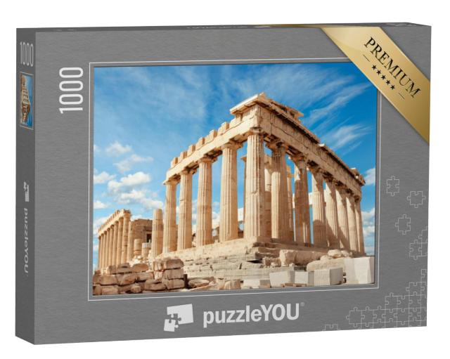 Puzzel 1000 stukjes „Parthenon Tempel op een heldere dag, Akropolis, Athene, Griekenland“