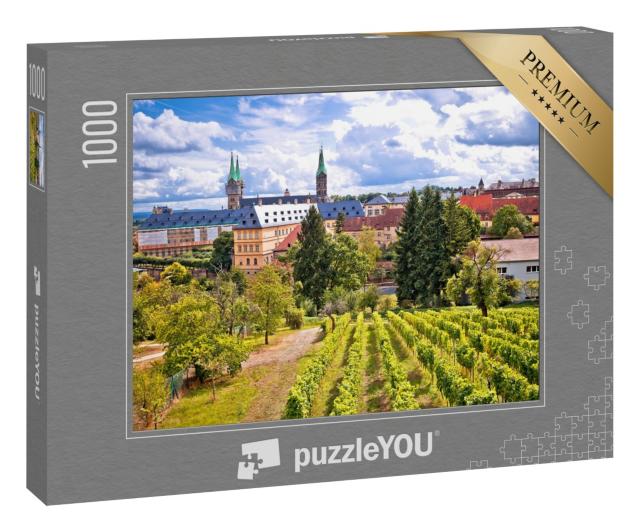 Puzzle 1000 Teile „Bamberg mit den Weinbergen des Michaelsbergs, Deutschland“