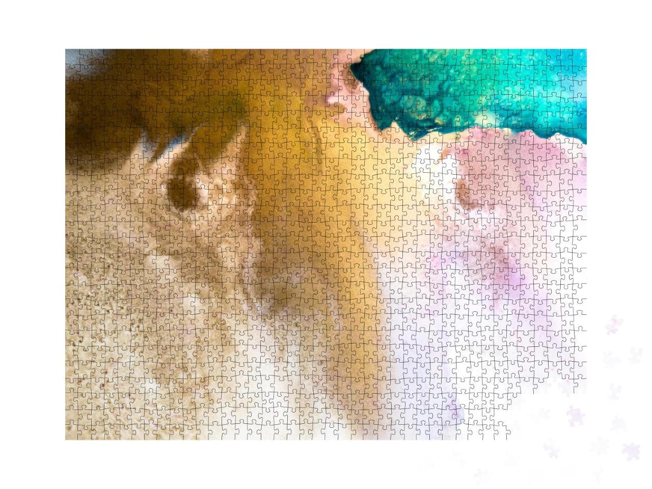 Puzzle 1000 Teile „Abstraktes Gemälde in hochtexturierter Ölfarbe“