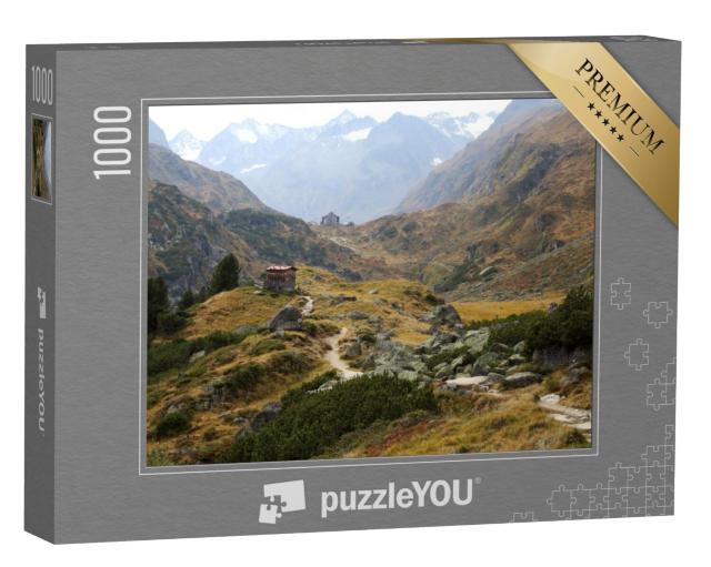 Puzzel 1000 stukjes „Wandelpad in de Stubaier Alpen. De Franz Senn Alm“