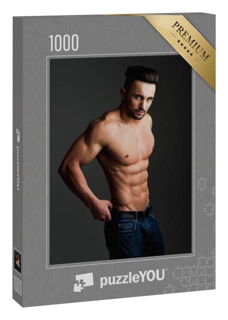 Puzzle 1000 Teile „Sexy in Jeans: Male Model“