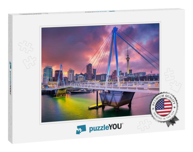 Auckland. Cityscape Image of Auckland Skyline, New Zealan... Jigsaw Puzzle