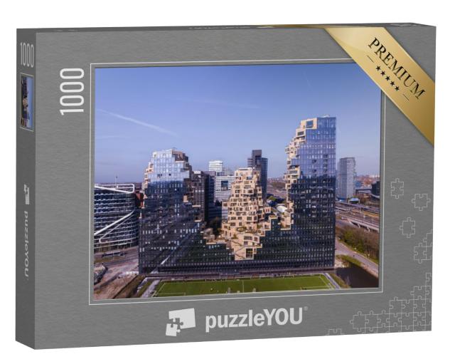 Puzzel 1000 stukjes „Dal woongebouw, moderne architectuur in Amsterdam-Zuid“