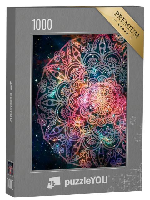 Puzzel 1000 stukjes „Een mandala in een sterrenstelsel“