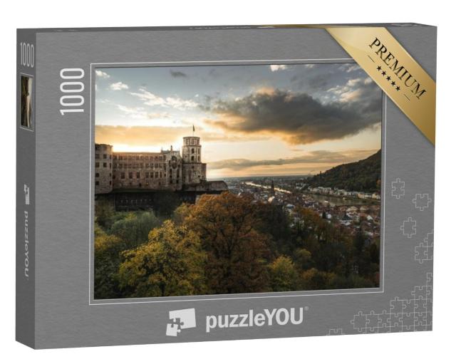 Puzzel 1000 stukjes „Avondsfeer boven Heidelberg“