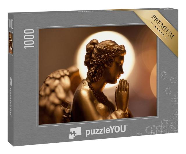 Puzzle 1000 Teile „Goldene Engel-Statue“