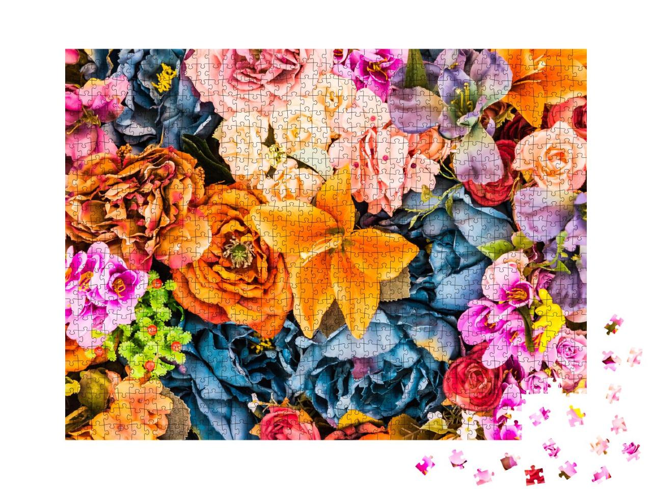 Puzzle 1000 Teile „Vintage-Stil: Blumen“