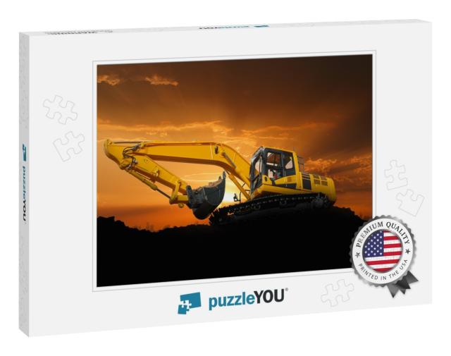 Crawler Excavators Are Digging the Soil in the Constructi... Jigsaw Puzzle