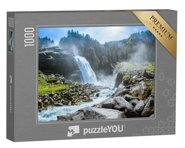 Puzzel 1000 stukjes „Krimml watervallen, Nationaal Park Hohe Tauern, Salzburg, Oostenrijk“