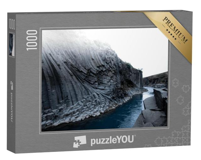 Puzzel 1000 stukjes „De basaltzuilen van Stuðlagil Canyon, Oost-IJsland“