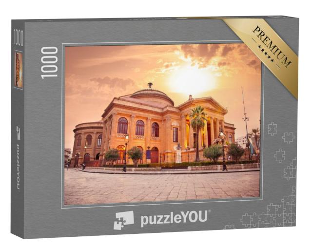 Puzzel 1000 stukjes „Teatro Massimo, operagebouw in Palermo, Sicilië“