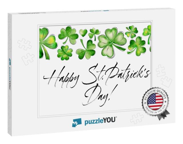 Border for St. Patrick's Day. Holiday Card with... Jigsaw Puzzle
