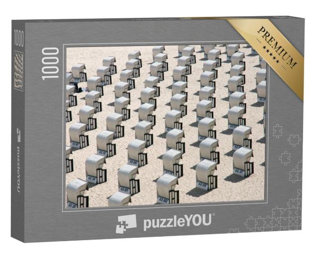 Puzzel 1000 stukjes „Strandstoelen aan de Oostzee in Duitsland“