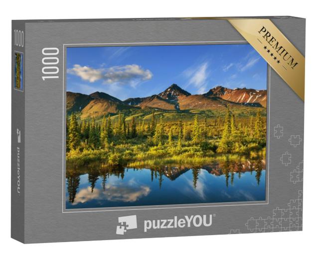 Puzzel 1000 stukjes „Kalm meer in de toendra, Alaska“