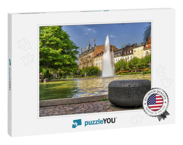 The Central City Fountain. Germany, Baden-Baden... Jigsaw Puzzle