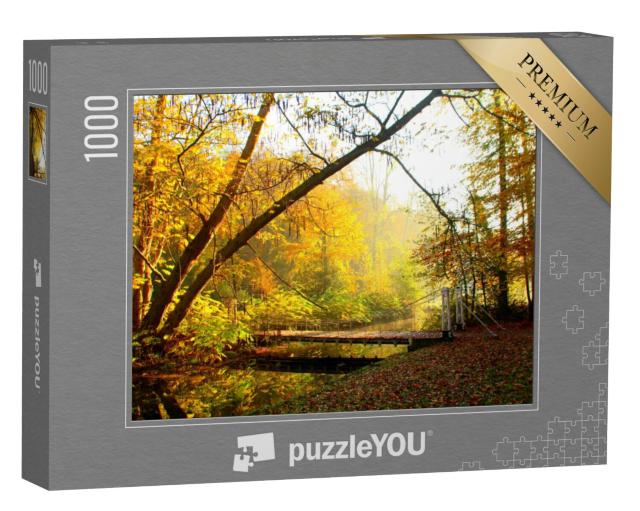 Puzzel 1000 stukjes „Romantische oude brug in Sonsbeek Park in de herfst, Arnhem“