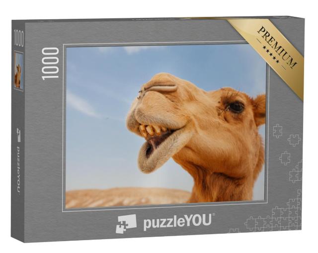 Puzzel 1000 stukjes „Grappige close-up van een kameel“