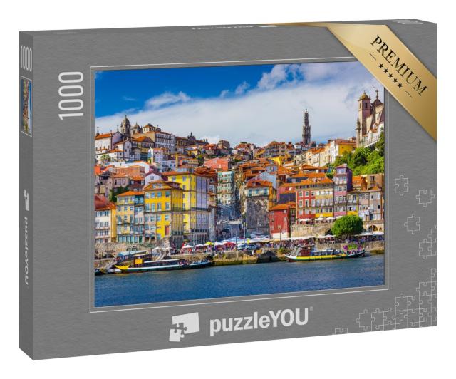 Puzzle 1000 Teile „Altstadt-Skyline von Porto am Fluss Duoro, Portugal“