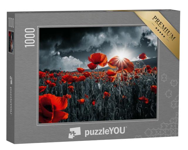 Puzzel 1000 stukjes „Rode klaprozen“