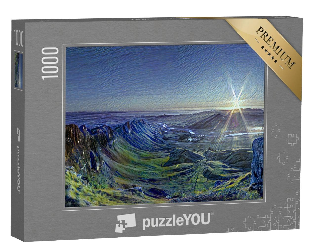 Puzzel 1000 stukjes „in de kunststijl van van Gogh, Sterrennacht - Te Mata Peak - Puzzelverzameling Kunstenaars & Schilderijen“